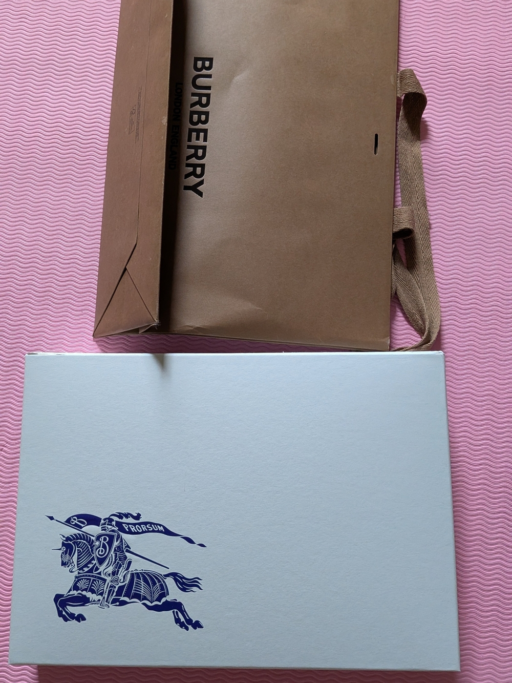 Authentic Burberry box and bag